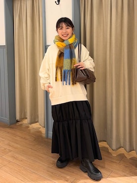 nanamoueさん（レディース・154cm）の冬コーディネート