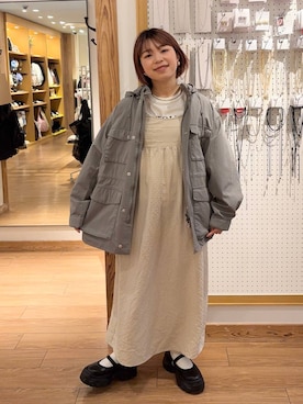 「新作」｜「アイテム（ブルゾン）」を使った、nanamoueさん（レディース・154cm）の春コーディネート