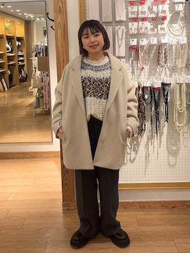 「おでかけ」｜nanamoueさん（レディース・154cm）の冬コーディネート