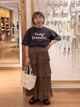 「新作」｜「アイテム（サンダル）」を使った、nanamoueさん（レディース・154cm）の夏コーディネート