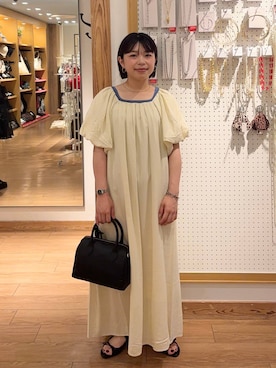 「新作」｜「アイテム（ワンピース）」を使った、nanamoueさん（レディース・154cm）の夏コーディネート