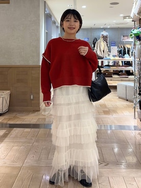 「LOWRYS FARM（ローリーズファーム）のアイテム（ハンドバッグ）」を使った、nanamoueさん（レディース・154cm）の秋コーディネート