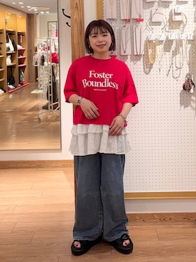 「新作」｜「アイテム（キャミソール）」を使った、nanamoueさん（レディース・154cm）の夏コーディネート