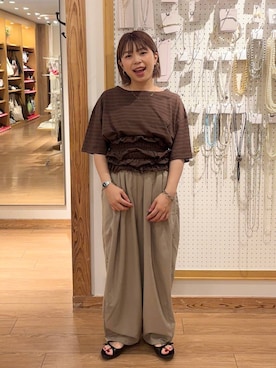 nanamoueさん（レディース・154cm）の夏コーディネート