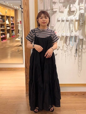 「新作」｜「アイテム（サンダル）」を使った、nanamoueさん（レディース・154cm）の夏コーディネート