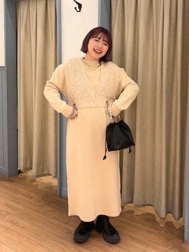 nanamoueさん(レディース・154cm)の冬コーディネート