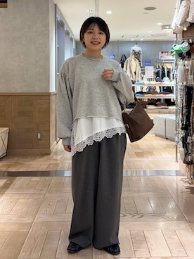 「LOWRYS FARM（ローリーズファーム）のアイテム（ハンドバッグ）」を使った、nanamoueさん（レディース・154cm）の秋コーディネート