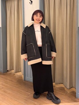 nanamoueさん（レディース・154cm）の冬コーディネート