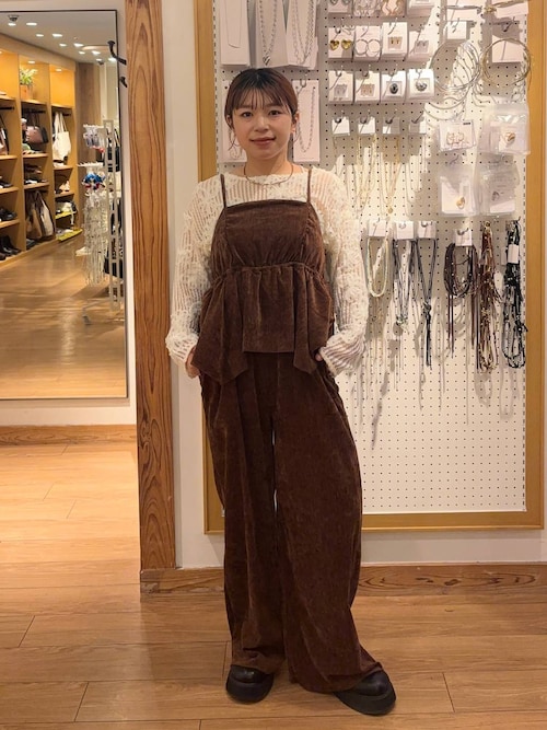 セール】ベロアキャミサロペット 603289（サロペット/オーバーオール