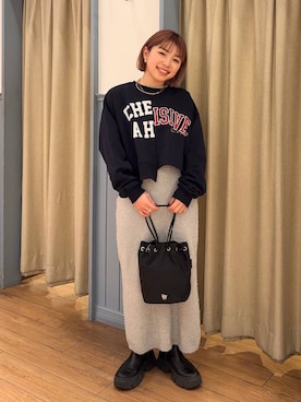 nanamoueさん（レディース・154cm）の冬コーディネート