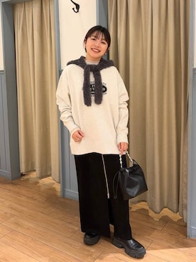 nanamoueさん（レディース・154cm）の冬コーディネート