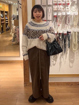 「おでかけ」｜nanamoueさん（レディース・154cm）の冬コーディネート