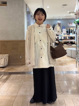「LOWRYS FARM（ローリーズファーム）のアイテム（スカート）」を使った、nanamoueさん（レディース・154cm）の秋コーディネート