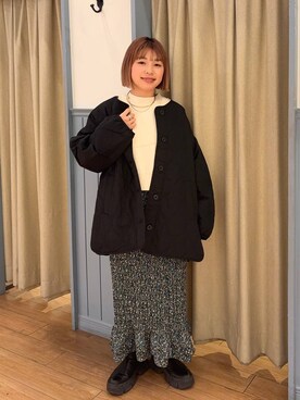 nanamoueさん（レディース・154cm）の冬コーディネート