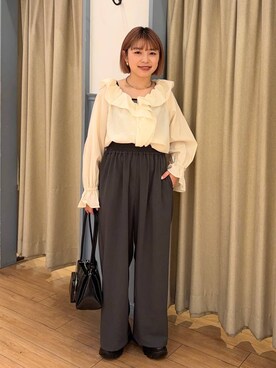 「新作」｜「アイテム（ブーツ）」を使った、nanamoueさん（レディース・154cm）の冬コーディネート