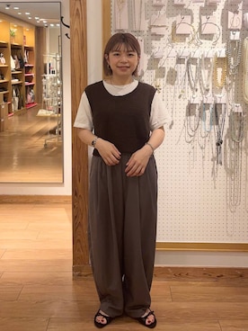 nanamoueさん（レディース・154cm）の夏コーディネート