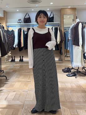 nanamoueさん（レディース・154cm）の秋コーディネート