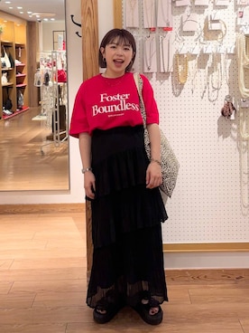 「新作」｜「アイテム（スカート）」を使った、nanamoueさん（レディース・154cm）の夏コーディネート