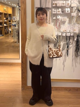 「LOWRYS FARM（ローリーズファーム）のアイテム（ベスト）」を使った、nanamoueさん（レディース・154cm）の秋コーディネート