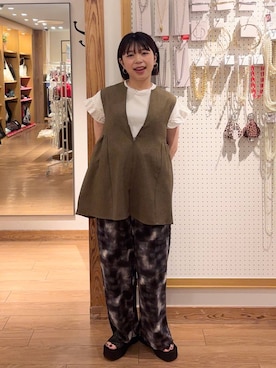 nanamoueさん（レディース・154cm）の夏コーディネート