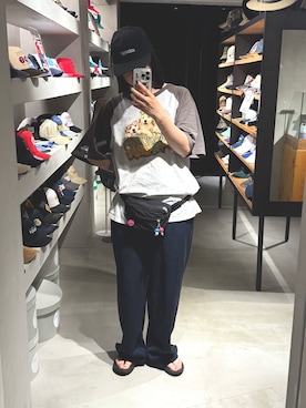 「OBEY（オベイ）のアイテム」を使った、しわしわさん（レディース・163cm）の夏コーディネート