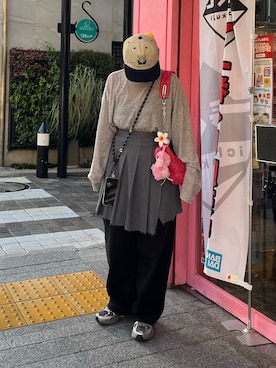 「アイテム（雑貨/ホビー）」を使った、しわしわさん（レディース・163cm）の秋コーディネート