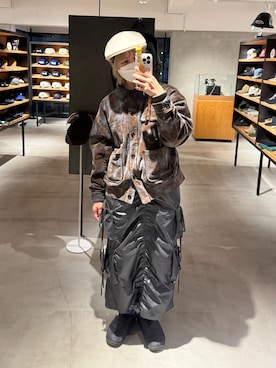 「KANGOL（カンゴール）のアイテム（ハンチング/ベレー帽）」を使った、しわしわさん（レディース・163cm）の冬コーディネート