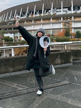 「アイテム（スリッポン）」を使った、しわしわさん（レディース・163cm）の冬コーディネート