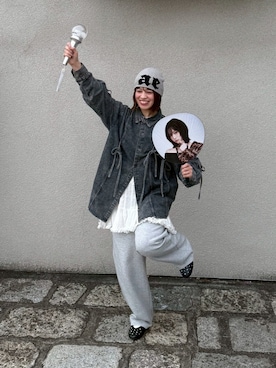 「アイテム（その他、ブルー系）」を使った、しわしわさん（レディース・163cm）の秋コーディネート