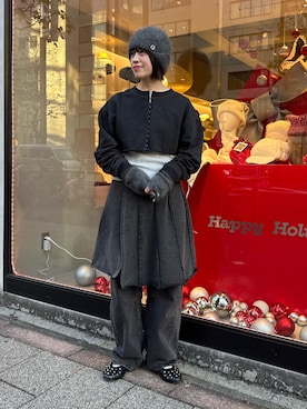 「アイテム（手袋）」を使った、しわしわさん（レディース・163cm）の冬コーディネート