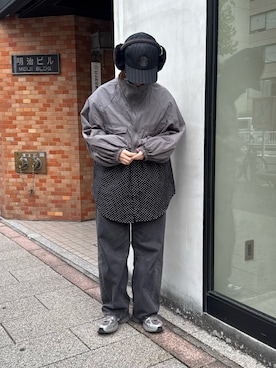 「アイテム（イヤーマフ）」を使った、しわしわさん（レディース・163cm）の秋コーディネート