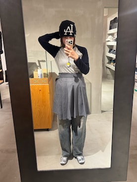 「アイテム（オールインワン・サロペット）」を使った、しわしわさん（レディース・163cm）の秋コーディネート