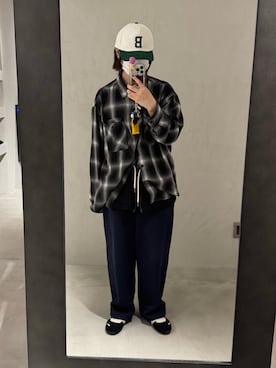 「BRIXTON(ブリクストン)のアイテム(帽子)」を使った、しわしわさん(レディース・163cm)の春コーディネート