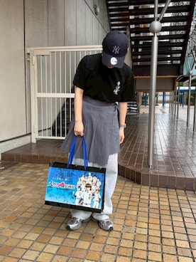 「アイテム（キャップ）」を使った、しわしわさん（レディース・163cm）の秋コーディネート