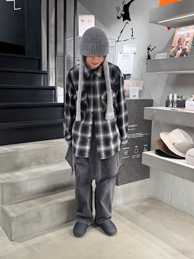 「アイテム（スリッポン）」を使った、しわしわさん（レディース・163cm）の秋コーディネート