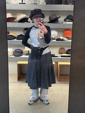「arth（アース）のアイテム（帽子）」を使った、しわしわさん（レディース・163cm）の秋コーディネート