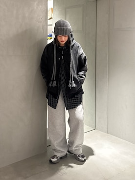 「アイテム（パーカー）」を使った、しわしわさん（レディース・163cm）の秋コーディネート