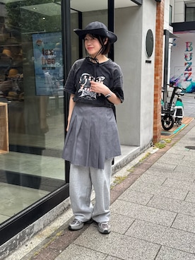 「OVERRIDE（オーバーライド）のアイテム」を使った、しわしわさん（レディース・163cm）の夏コーディネート