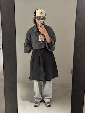 「Ray BEAMS（レイビームス）のアイテム（デニムパンツ）」を使った、しわしわさん（レディース・163cm）の秋コーディネート