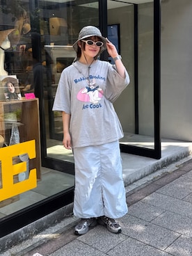 「フェスコーデ」｜「アイテム（スニーカー）」を使った、しわしわさん（レディース・163cm）の夏コーディネート
