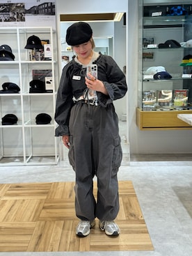 「KANGOL（カンゴール）のアイテム（ハンチング/ベレー帽）」を使った、しわしわさん（レディース・163cm）の春コーディネート