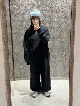 「アイテム（つなぎ/オールインワン）」を使った、しわしわさん（レディース・163cm）の秋コーディネート