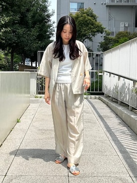 「アイテム（テーラードジャケット）」を使った、cloencさん（レディース・158cm）の夏コーディネート