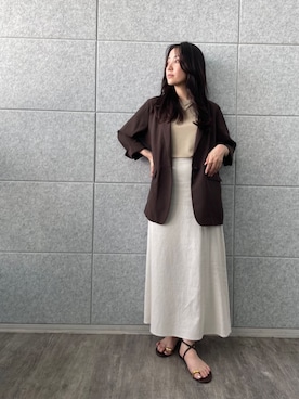 「アイテム（テーラードジャケット）」を使った、cloencさん（レディース・158cm）の夏コーディネート