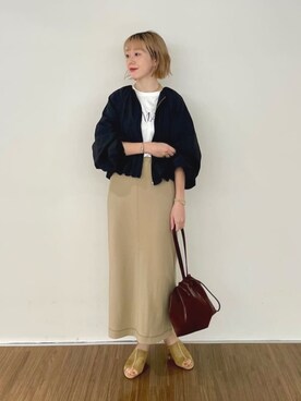 「24AW秋の新作」｜「アイテム（ブルゾン）」を使った、cloencさん（レディース・160cm）の秋コーディネート