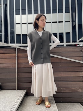 「春カラー」｜「アイテム（その他トップス）」を使った、cloencさん（レディース・158cm）の春コーディネート