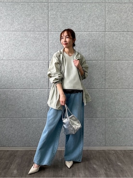 「cloenc（クロエンス）のアイテム（パンツ）」を使った、cloencさん（レディース・160cm）の春コーディネート