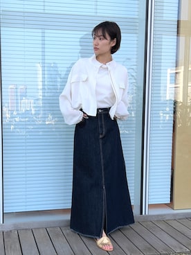 「cloenc（クロエンス）のアイテム（ブルゾン）」を使った、cloencさん（レディース・158cm）の春コーディネート