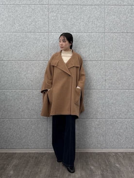 「アイテム（その他アウター、イエロー系）」を使った、cloencさん（レディース・158cm）の秋コーディネート