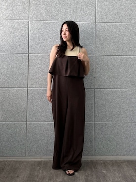 「デイリーカジュアル」｜「アイテム（オールインワン・サロペット）」を使った、cloencさん（レディース・158cm）の夏コーディネート